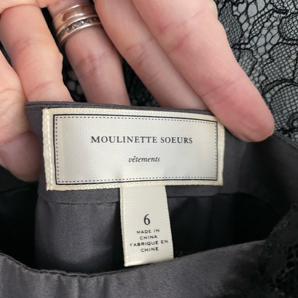 Anthropologie Moullinette Soeurs Black Lace Cocktail Dress - Picture 3 of 10